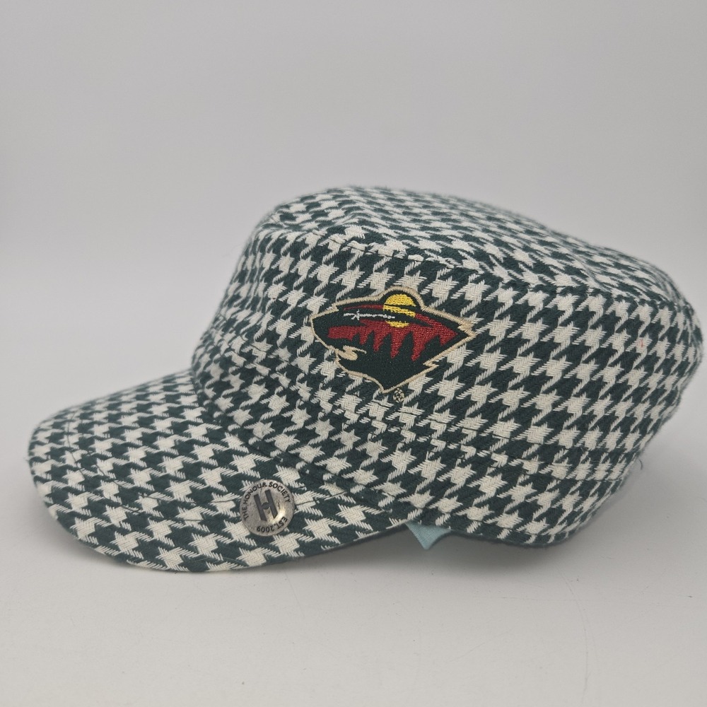 Minnesota Wild The Honour Society Houndstooth Cap Green White Cap Hat NHL Logo L